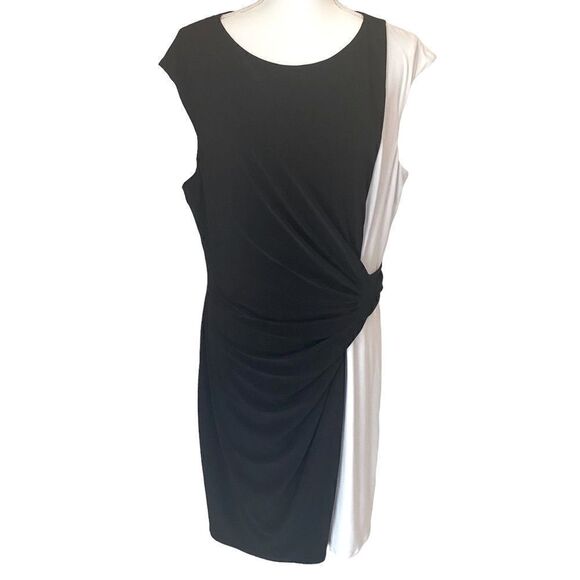 Ralph Lauren Dress Black White Size 18 - Picture 1 of 10